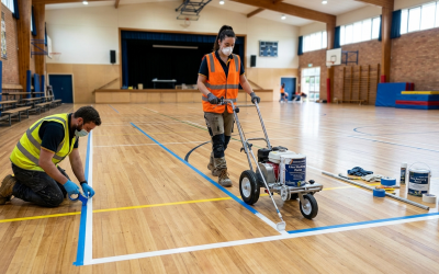 School Hall Line Marking in East Barnet EN4